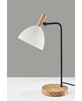 Adesso 21.5" Wood Peyton Desk Lamp