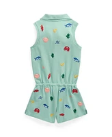Polo Ralph Lauren Toddler and Little Girls Beach-Icon Stretch Mesh Romper