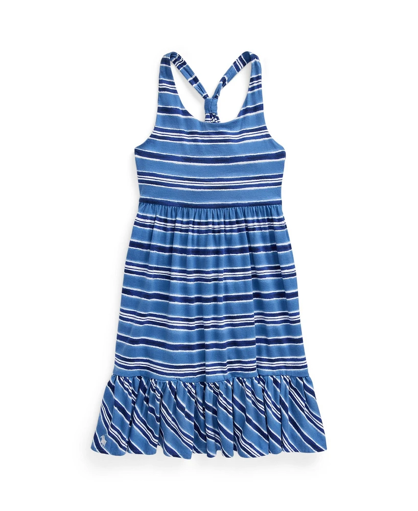 Polo Ralph Lauren Big Girls Striped Cotton Jersey Dress