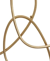 CosmoLiving by Cosmopolitan Gold Metal Abstract Interlocking Rings Wall Decor, 43" x 1" x 22"