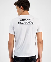 A|X Armani Exchange Men's Short Sleeve Crewneck Double Logo T-Shirt, Created for Macy's