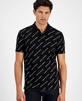 A|X Armani Exchange Men's Short Sleeve Logo Print Polo Shirt, Created for Macy's