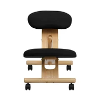 Emma+Oliver Mobile Wooden Ergonomic Kneeling Office Chair