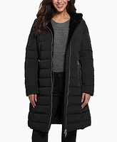 Guess Women's Faux-Fur-Lined Hooded Puffer Coat