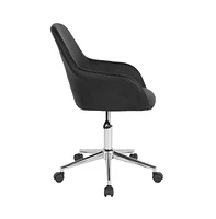Merrick Lane Roma Home Office Bucket Style Chair With 360 Degree Rotating Swivel