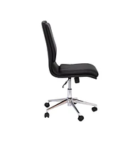 Merrick Lane Artemis Mid-Back Armless Home Office Chair With Height Adjustable Swivel Seat And Five Star Chrome Base