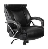 Emma+Oliver 500 Lb. Big & Tall Leathersoft Executive Ergonomic Office Chair With Wide Seat