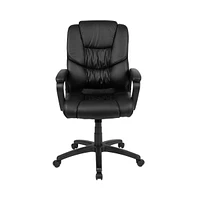 Emma+Oliver Big & Tall 400 Lb. Rated Leathersoft Office Chair - Desk