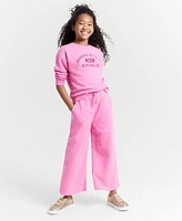 Epic Threads Girls Kindness Printed French Terry Sweatshirt Cropped Wide Leg French Terry Pants Created For Macys