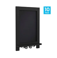 Magda Set Of 10 Wall Mount Or Tabletop Magnetic Chalkboards With Folding Metal Legs