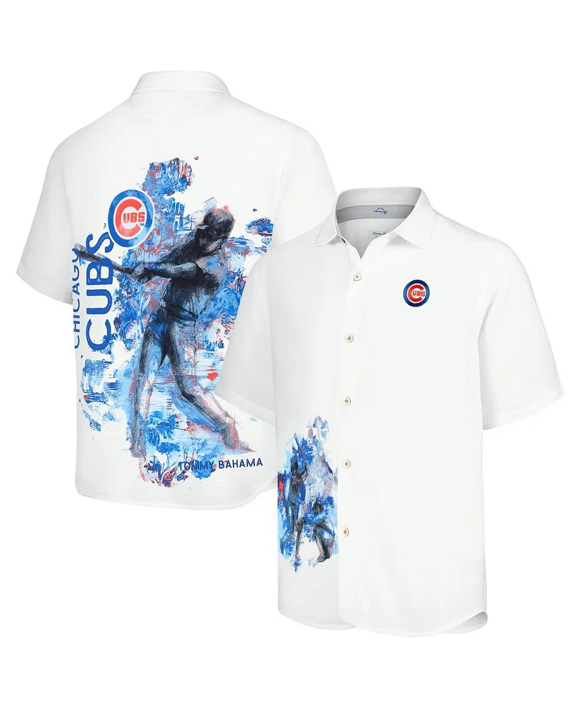 Tommy Bahama Men's White Chicago Cubs Veracruz Ace Islanders Button-Up Shirt