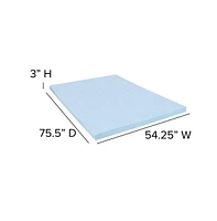 Inch Gel Infused Cool Touch CertiPUR-us Certified Memory Foam Topper