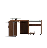 Laminate Corner Desk With Pull-Out Keyboard Tray And Cpu Cart