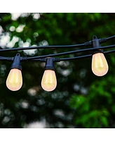 Brightech Solar Led Flame Bulb Halloween Holiday String Lights - 5W, 27 Ft, 2700K