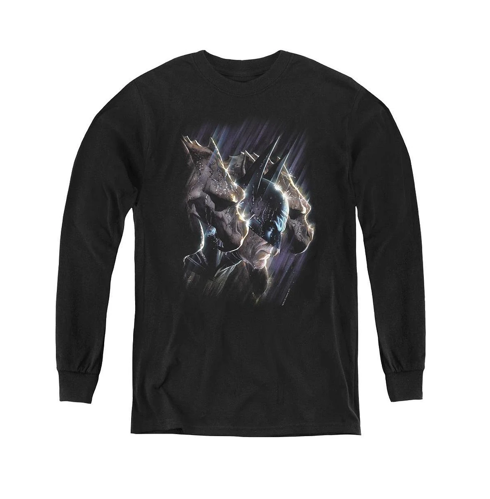 Batman Boys Youth Gargoyles Long Sleeve Sweatshirts