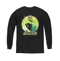 Justice League Boys of America Youth Green Static Long Sleeve Sweatshirts