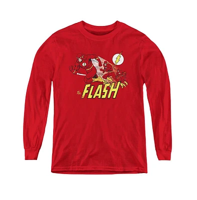 Flash Boys Dc Youth Comics Crimson Comet Long Sleeve Sweatshirts