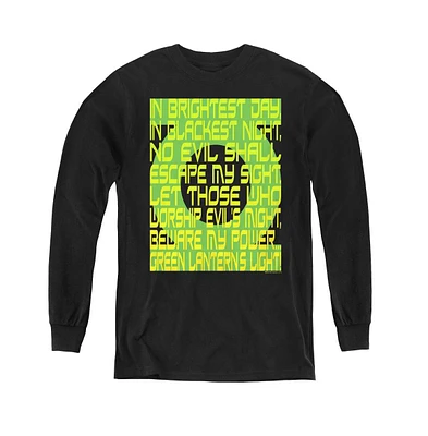 Green Lantern Boys Youth Oath Long Sleeve Sweatshirts