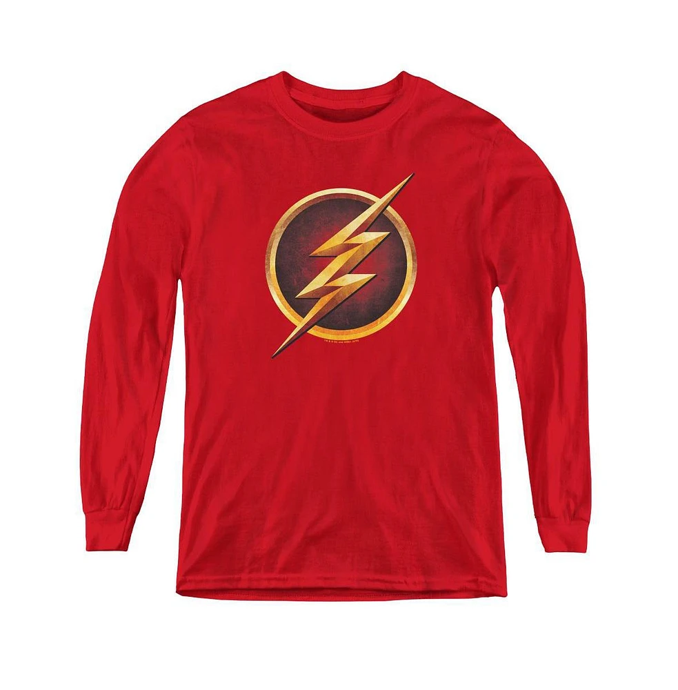 Flash Boys The Youth Chest Logo Long Sleeve Sweatshirts