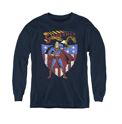 Superman Boys Youth All American Long Sleeve Sweatshirts