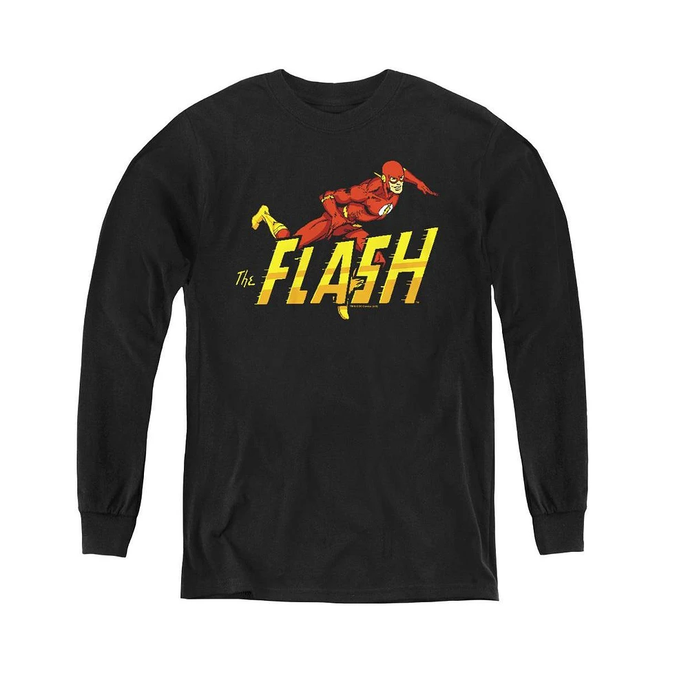 Flash Boys Dc Youth Comics 8 Bit Long Sleeve Sweatshirts
