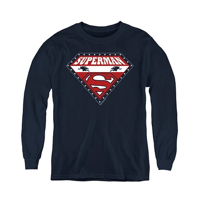 Superman Boys Youth For President Long Sleeve Sweatshirts