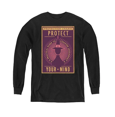 Fantastic Beasts Boys Youth Protect Your Mind Long Sleeve Sweatshirts