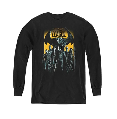 Justice League Boys Movie Youth Stand Up To Evil Long Sleeve Sweatshirts
