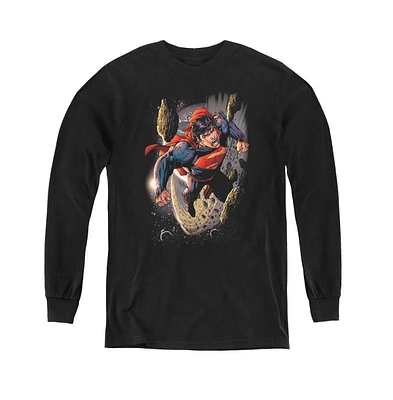 Superman Boys Youth Orbit Long Sleeve Sweatshirts