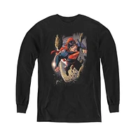 Superman Boys Youth Orbit Long Sleeve Sweatshirts