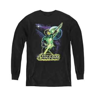 Justice League Boys of America Youth Hal Galaxy Long Sleeve Sweatshirts