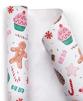 Holiday Lane White, Pink & Blue Sweets Wrapping Paper, Created for Macy's