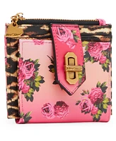 Betsey Johnson Leopard Floral Bifold Wallet