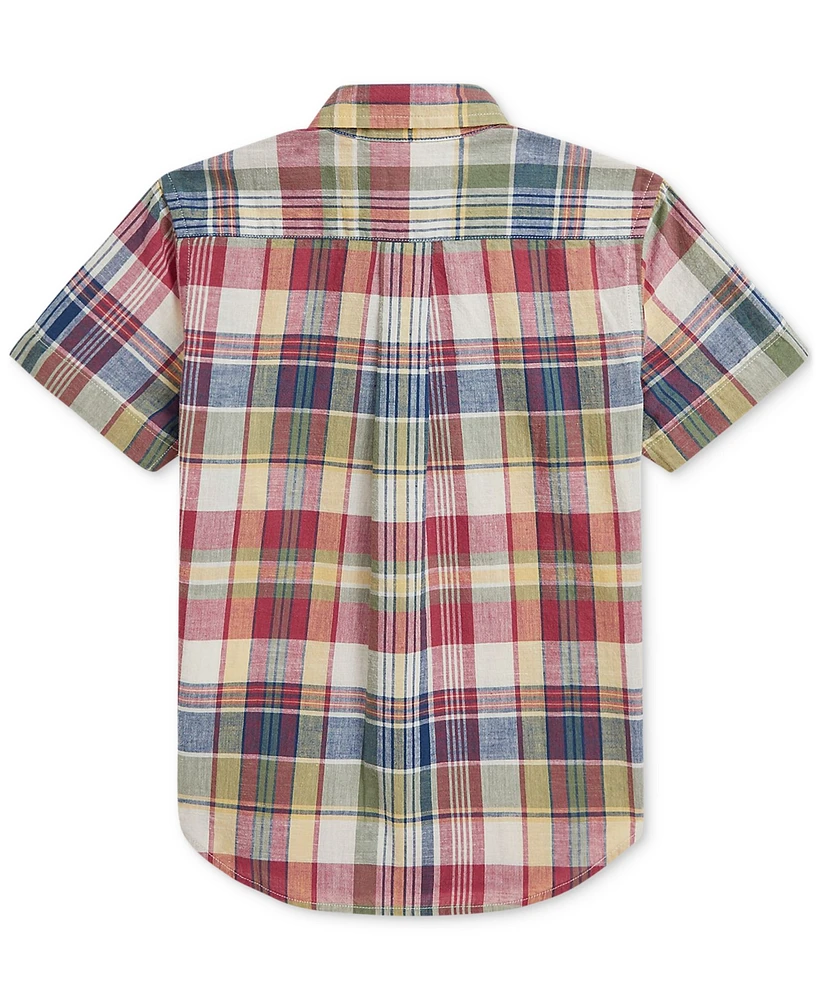 Polo Ralph Lauren Toddler & Little Boys Cotton Madras Short-Sleeve Shirt