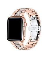 Posh Tech Women's Kristina Rose Gold Stainless Steel Band for Apple Watch Size-38mm,40mm,41mm