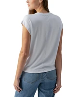 Sanctuary Women's New Era Knot-Hem Cap-Sleeve T-Shirt