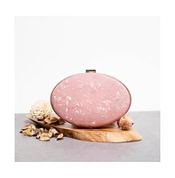 Haute Sauce Women's Marble Oval Clutch Bag