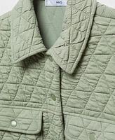 Mango Women's Buttons Detail Quilted Vest