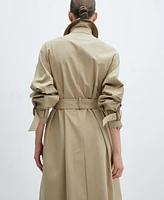 Mango Women's Double-Breasted Cotton Trench Coat