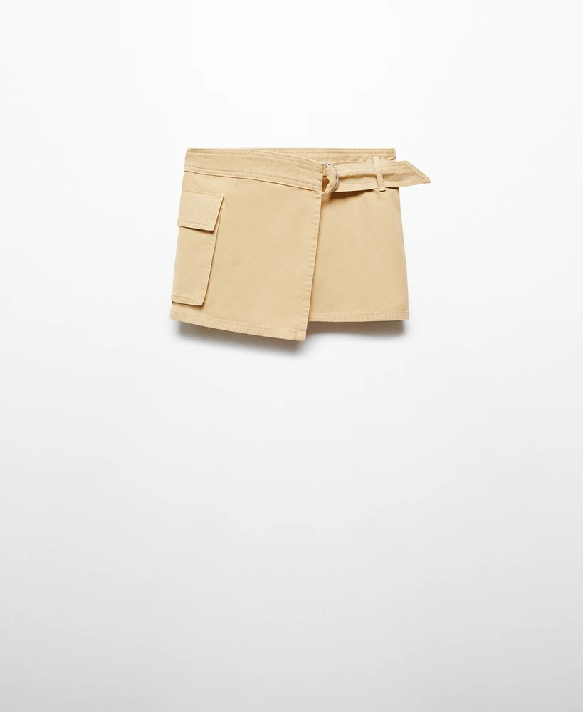 Mango Women's Cargo Miniskirt