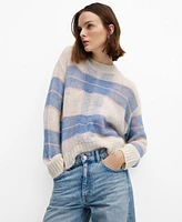 Mango Women's Checks Knitted Sweater