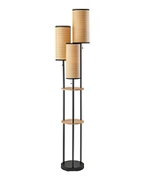 Adesso 68.5" Wood Shelves Trio Floor Lamp