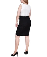 Ny Collection Missy 3/4 Sleeve Textured Knit 2 Piece Dress Set