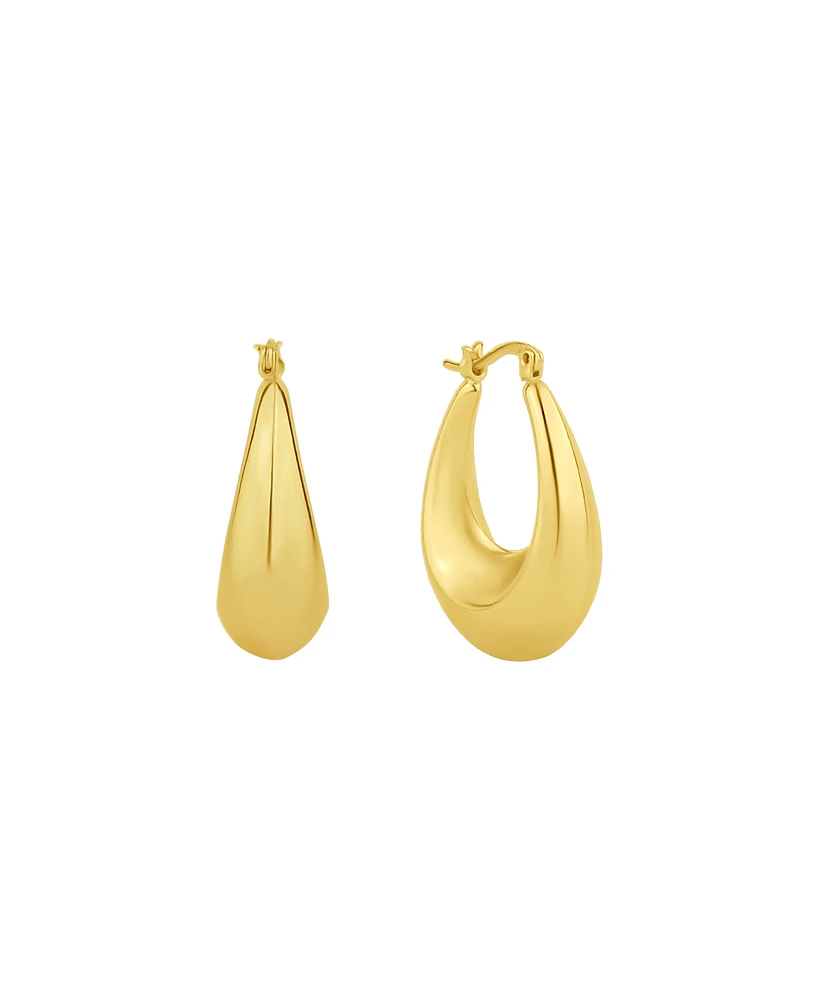 And Now This 18K Gold Plated or Silver Plated Hoop Earring