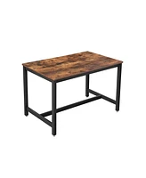 Slickblue Modern Rustic Brown & Black Dining Table