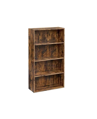 Slickblue Open Bookcase With Adjustable Storage Shelves, Floor Standing Unit-4 Shelves