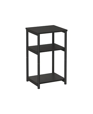 Slickblue Side Table, End Table With Storage Shelves, 3-tier Slim Tall