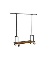 Slickblue Rolling Clothes Rack, Garment Rack for Hanging Clothes with Wheels