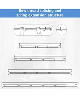 Sugift Adjustable Tension Shower Curtain Rod, 33.5 to 55 Inches, No Drilling, Expandable Shower Rod