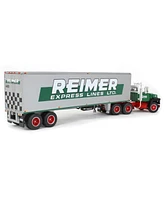 First Gear 1/64 Green Red Ford LN9000 w/ 40' Dry Goods Trailer Reimer Lines Dcp